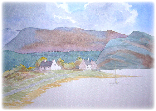 learn Watercolour, watercolour tutorial, landscape, buildings