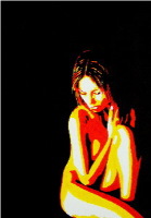 painting nude sitting