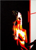 painting nude sitting