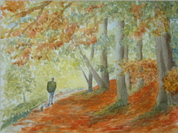 watercolour trees forest