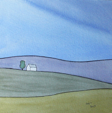 watercolour farm