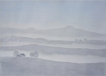 watercolour farm mist